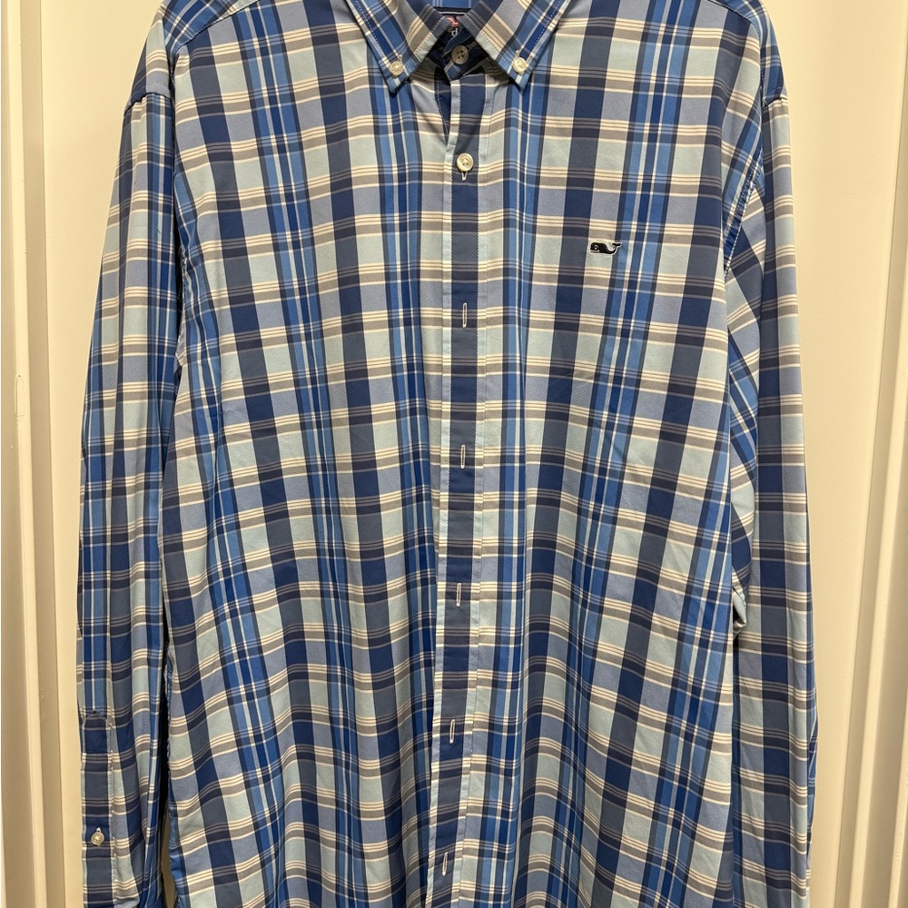 Vineyard Vines Blue Casual Button Down Shirt